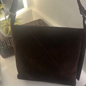 Salvatore Ferragamo Elegant Brown suede women’s Shoulder Bag